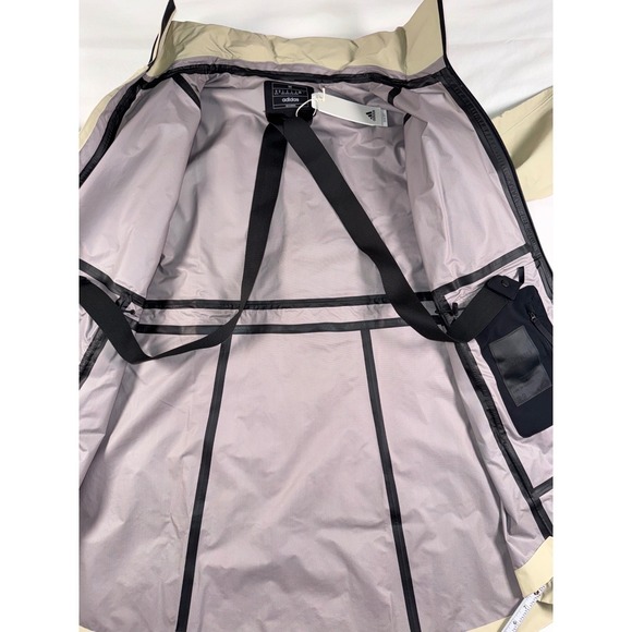 Adidas MYSHELTER RAIN.RDY Jacket Beige Tan Waterproof Hooded Coat XS Women's - Picture 7 of 16
